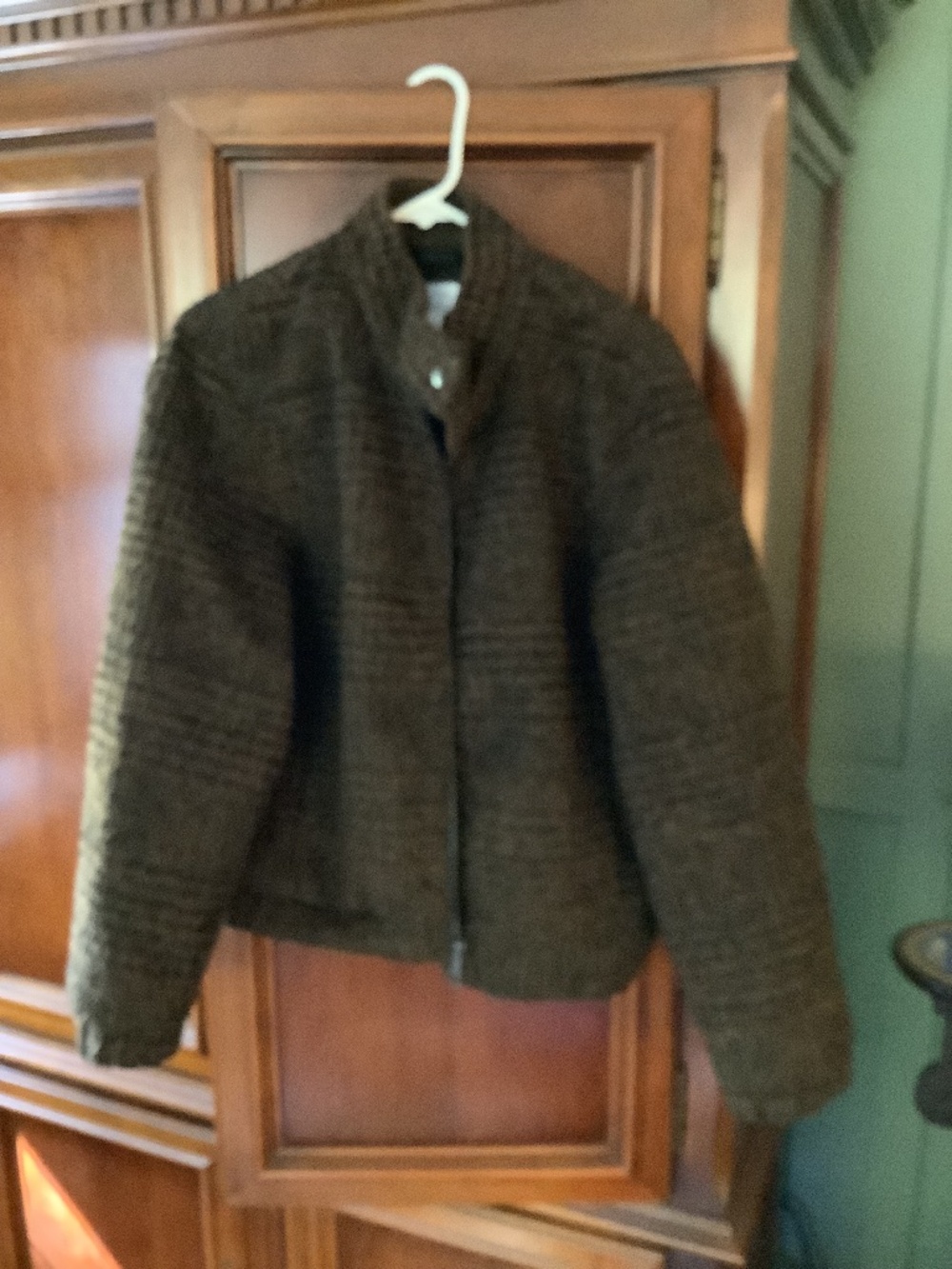 Time and Tru faux wool bomber jacket size L